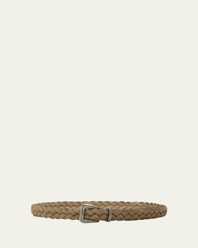 Western Braided Suede Belt